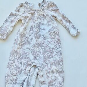 Gap Baby 6-9 months Floral Long Sleeve Baby Onesie